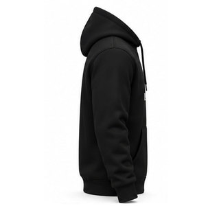 Sweat à capuche entièrement zippé pour homme avec texture douce et chaude, cordons de serrage réglables, poches et fermeture entièrement zippée - Product Image 6
