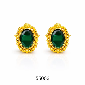 MOLL JEWELLERS ต่างหูมุกน้ำจืดชุบทองคำสีโรสโกลด์สำหรับผู้หญิง ประดับคริสตัลไรน์สโตน รับรองคุณภาพ ทันสมัย น้ำหนักเบา - Product Image 1