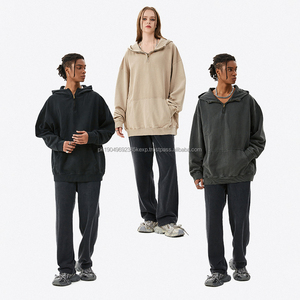 Logotipo personalizado Diseño de moda Liso 460 Gsm Pesado Algodón Grueso Peso pesado Sudadera con capucha En blanco de alta calidad sudaderas con capucha de los hombres - Product Image 1