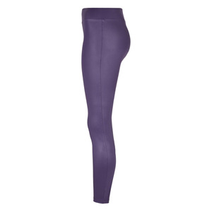 Leggings violets taille haute en PU, coupe skinny longue, style sportif, respirants, en tricot de spandex et nylon - Product Image 2