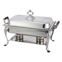 Hochwertige Gebrauchte Edelstahl-Brennstoffchafingdishes 9L Luxuriöse Buffet-Catering-Schalen Hotel- und Restaurantbedarf