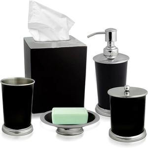 Juego de Baño de Diseño Moderno Personalizado en Tamaño y Forma, Color Negro, Acero Inoxidable, para Proveedores Mayoristas - Product Image 1