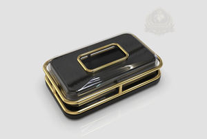 Caja de pañuelos de lujo, soporte de pañuelos dorado, estuche de pañuelos negro y dorado, soporte decorativo de pañuelos metálico para EAU - Product Image 6