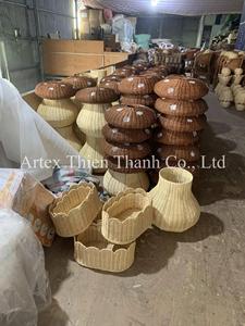 Aesthetic Woven Toy Storage Handmade Rattan Kid Mushroom <b>Basket</b> <b>with</b> <b>Lid</b> - Baby Keepsake Box - Product Image 4