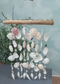 Campana de Viento de Conchas Marinas Naturales, Hecha a Mano, Decoración Colgante de Conchas Costeras, Recuerdo, Regalo para Tienda de Playa, Decoración del Hogar - Product Image 6