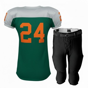 Uniforme de football américain personnalisé par sublimation, avec motif en sergé, maillot et pantalon d'uniforme de football américain - Product Image 5
