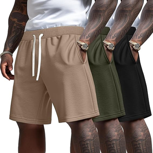 Pantalones Cortos Casuales de Algodón para Hombre, Cintura Elástica, Lisos, Sólidos, de Verano, para Descansar, con Estampado Personalizado, OEM, Venta al Por Mayor - Product Image 4
