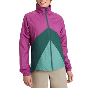 Nuevo diseño personalizado ligero de Nylon de las mujeres de la cremallera chaqueta superventas de talla grande de las mujeres de moda casual de nylon chaqueta cortavientos - Product Image 3