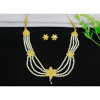 Conjunto de Collares de Aleación Chapados en Oro de Diseño Morison para Mujer, Joyería Étnica Tradicional para Bodas, Fiestas y Eventos Festivos