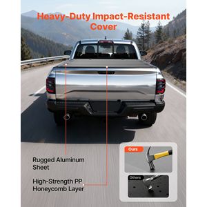 Bâche rigide pliable en trois parties pour benne de camion Dodge Ram 1500 2019-2025, 5,6 pi, étanche, design à profil bas pour benne de 67,4 po - Product Image 4