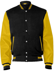 <b>Men's</b> Canvas Fabric Custom Embroidered Varsity <b>Jacket</b> with Polyester Shell OEM ODM Wholesale - Product Image 1