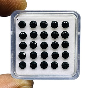 Tourmaline noire naturelle 3 mm, taille diamant, pierres précieuses en vrac, prix de gros, lot de pierres précieuses pour bijoux - Product Image 1