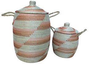 Panier de rangement tissé à la main, panier organisateur naturel pour la décoration de la maison, fournisseur en gros du Vietnam - Product Image 4