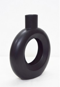 Ensemble de luxe moderne de qualité supérieure de 2 vases à fleurs en métal avec finition en émail Style unique fantaisie pour la décoration de la maison et le désherbage - Product Image 4