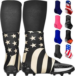 Trending Unisex Soccer <b>Socks</b> With American Flag Print Moisture Wicking <b>Polyester</b> Adult All Seasons Football Apparel - Product Image 1