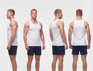 Vente en gros de vêtements de sport pour hommes, t-shirt sans manches à col rond, t-shirt de yoga et de fitness de haute qualité pour hommes, polyester et coton, t-shirt de sport pour hommes - Product Image 6