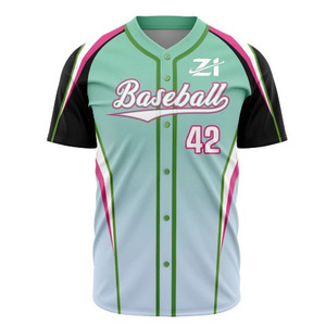 Camiseta de Béisbol Personalizada para Niños, Sublimada, Transpirable, con Botones, Manga Corta, Diseño con Nombre y Número del Equipo - Product Image 3