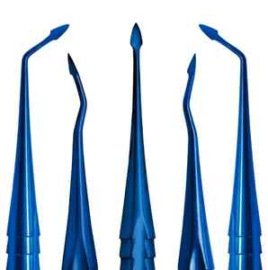 Juego de 5 Instrumentos Dentales Quirúrgicos Profesionales Grip, Material de Acero Inoxidable Azul, Fuente de Alimentación Manual, Modelo GS-DF-0010 1 - Product Image 5