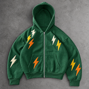 Sudaderas Lightning Tiger con Estampado Animal, Capucha y Cierre Frontal, Marca Privada, Solicitud de Muestras, Catálogo del Proveedor, Mercancía de Temporada - Product Image 5