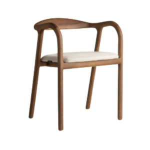 Confort et style dans une conception de meubles de chaise en bois minimaliste moderne avec des coussins en mousse souple - Product Image 1