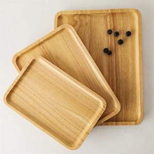 Magnifique plateau de service en bois durable, finition naturelle, personnalisable, adapté à la cuisine moderne, à la salle à manger, à la table basse - Product Image 2