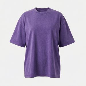 เสื้อยืดคอตตอน 100% ทรงโอเวอร์ไซส์ พิมพ์ลายกราฟิก สไตล์วินเทจ สีสันแบบแอซิดวอช  รับสั่งทำสีได้ตามต้องการ สำหรับผู้หญิง ไซส์พลัส พร้อมพิมพ์โลโก้ - Product Image 1