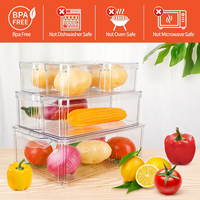 Lot de 7 boîtes de rangement multifonctionnelles sans BPA, compatibles lave-vaisselle, pour réfrigérateur, empilables, transparentes et étanches