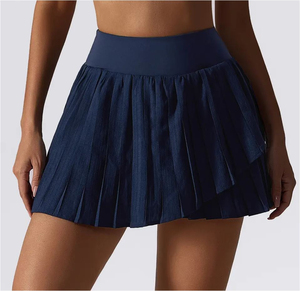 กระโปรงกีฬาโลโก้สั่งทำสำหรับผู้หญิง ผ้าโพลีเอสเตอร์ สำหรับเทนนิสและวิ่ง  ผู้ผลิต OEM - Product Image 1