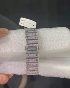 Montre de luxe pour homme Elite Flood Set Quartz Moissanite Diamant, style Hip Hop Streetwear, haut de gamme et brillante - Product Image 6