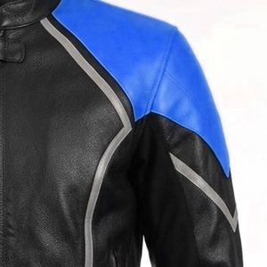 Chaqueta de Cuero para Hombre con Cierre y Manga Larga, Diseño OEM con Logotipo Personalizado, Chaquetas de Motociclista Personalizadas - Product Image 5