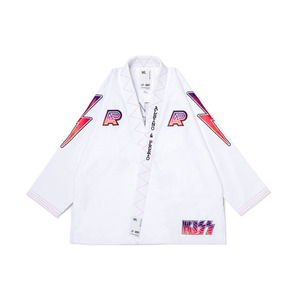 Kimono de Jiu-Jitsu Brésilien Noir Personnalisé Respirant Léger 100% Coton OEM Marque Privée Tissage Perlé Haute Densité 450 GSM - Product Image 4