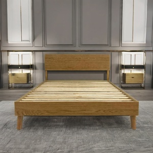 OEM B2B Marco de cama de madera duradera con cabecero Queen King Size Plataforma Muebles de cama de madera natural Hecho en Vietnam - Product Image 1
