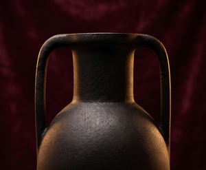 Vase noir minimaliste contemporain, texture sculpturale, objet décoratif, commande en gros - Product Image 4