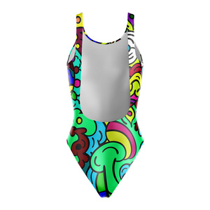 Traje de Baño Profesional Sublimado de Una Pieza para Mujer, Transpirable, para Playa, de Alto Rendimiento, OEM - Product Image 6