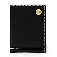 Dompet Binder Kulit Asli Wriza A7 Saffiano dengan Tali Pergelangan Tangan, RFID, Resleting, Pengatur Uang, Amplop Uang Kompak, Perencana