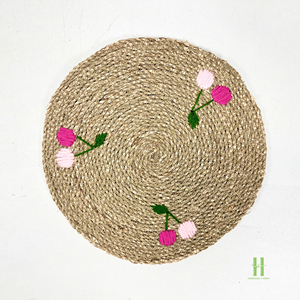 TOP SELLING Rustic Boho Style Seagrass Woven <b>Placemat</b> <b>Round</b> Handcrafted Straw Table Mat for Wedding and Home Decor - Product Image 5