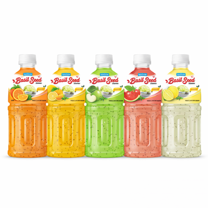 Boisson aux graines de basilic naturelles 320 ml en bouteille PET, boisson aromatisée, fabricant OEM, marque privée, fournisseur en gros au Vietnam - Product Image 1