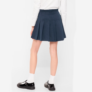 กระโปรงนักเรียนหญิงสีกรมท่า ผ้าทอ จีบระบาย สำหรับนักเรียน - Product Image 2