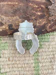 Naja Style Kingman Turquoise <b>Ring</b> in Sterling Silver <b>Adjustable</b> Handmade Southwest Jewelry for Women - Product Image 2