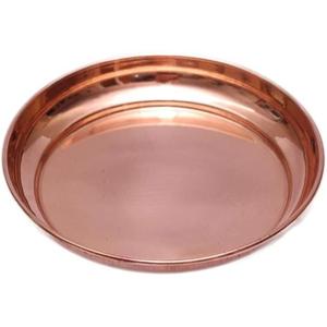 Assiette de service en cuivre finition patinée pour une mise en scène de table traditionnelle, les événements culturels et la décoration de table festive - Product Image 2