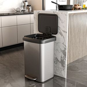 Bote de Basura de 13.2 Galones con Tapa de Cierre Suave y Compartimento Desodorante para el Hogar o la Oficina - Product Image 6