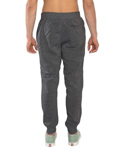 Pantalon de jogging décontracté en maille gris foncé uni pour homme, taille élastique avec cordon de serrage, poches latérales, respirant pour l'automne - Product Image 3