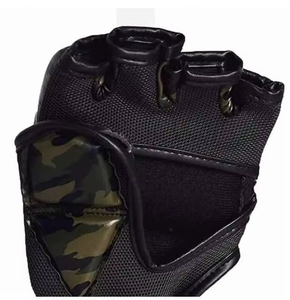 Nouveaux gants de boxe MMA UFC professionnels personnalisés de haute qualité, demi-doigts, respirants, antidérapants, fermeture auto-agrippante, en cuir PU pour la salle de sport - Product Image 3