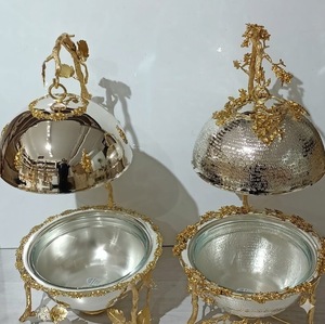 High Quality Round <b>Buffet</b> Chafing Dish Luxury Food <b>Warmer</b> for Events And Catering At Best Price - Product Image 3