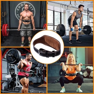 Leather <b>Weight</b> Lifting <b>Belt</b> Unisex Adjustable Back Support Waist Support for Strength <b>Training</b> with Buckle Closure - Product Image 6