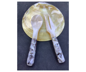 Cuchara de Concha Marina de Grado Exportación con Mango de Porcelana Directamente de Fábrica en Vietnam - Cuchara de Vajilla Personalizada para Hostelería - Product Image 6