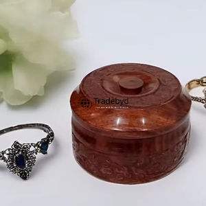 Tradebyd Elegant Polished Solid Wood Customized <b>Box</b> Premium Handcrafted Jewelry Organizer Decorative <b>Keepsake</b> Storage - Product Image 2