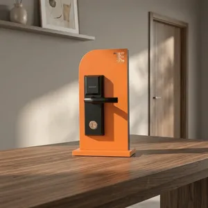 TES 301 SB Negro, Cerradura Inteligente RFID para Hotel, Sistema de Cerradura Electrónica con Tarjeta de Acceso para Control de Acceso en Hostelería - Product Image 3