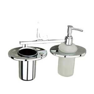Wall Mounted Chrome Bathroom <b>Holder</b> Set With <b>Soap</b> <b>Dish</b> And Toothbrush Toothpaste Organizer Modern Accessory For Hygiene Storage - Product Image 4