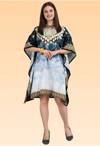 Vestido Kaftan Elegante para Mujer – Kaftan Holgado Estampado para la Colección de Verano - Product Image 2